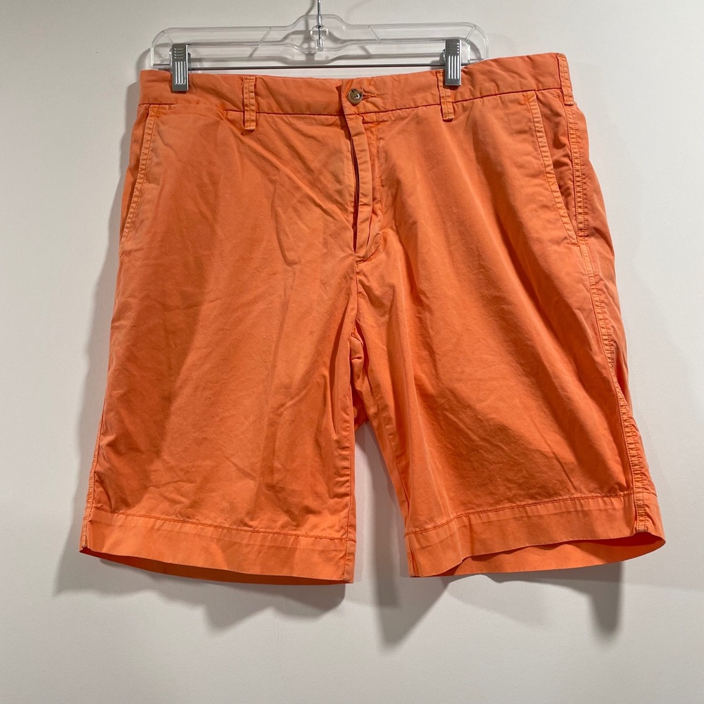 Polo Ralph Lauren Mens Classic Fit Chino Shorts Orange Pima Cotton Size 34